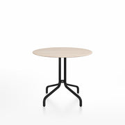 Emeco 1 Inch Cafe Table - Round Top Coffee table Emeco Table Top 36" Black Powder Coated Aluminum Ash Wood