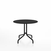 Emeco 1 Inch Cafe Table - Round Top Coffee table Emeco Table Top 36" Black Powder Coated Aluminum Black HPL