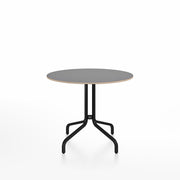 Emeco 1 Inch Cafe Table - Round Top Coffee table Emeco Table Top 36" Black Powder Coated Aluminum Ash Wood