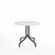 Emeco 1 Inch Cafe Table - Round Top Coffee table Emeco Table Top 36" Black Powder Coated Aluminum White HPL