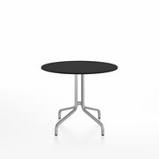 Emeco 1 Inch Cafe Table - Round Top Coffee table Emeco Table Top 36" Brushed Aluminum Black HPL