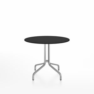 Emeco 1 Inch Cafe Table - Round Top Coffee table Emeco Table Top 36" Brushed Aluminum Black HPL