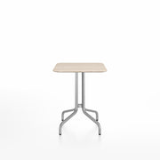 Emeco 1 Inch Cafe Table - Square Top Coffee table Emeco Table Top 24" Brushed Aluminum Ash Wood