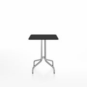 Emeco 1 Inch Cafe Table - Square Top Coffee table Emeco Table Top 24" Brushed Aluminum Black HPL