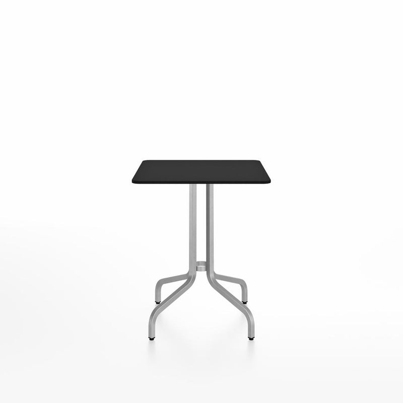Emeco 1 Inch Cafe Table - Square Top Coffee table Emeco Table Top 24" Brushed Aluminum Black HPL