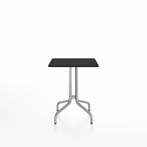 Emeco 1 Inch Cafe Table - Square Top Coffee table Emeco Table Top 24" Brushed Aluminum Black HPL