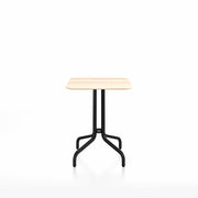 Emeco 1 Inch Cafe Table - Square Top Coffee table Emeco Table Top 24" Black Powder Coated Aluminum Accoya Wood