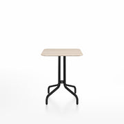 Emeco 1 Inch Cafe Table - Square Top Coffee table Emeco Table Top 24" Black Powder Coated Aluminum Ash Wood