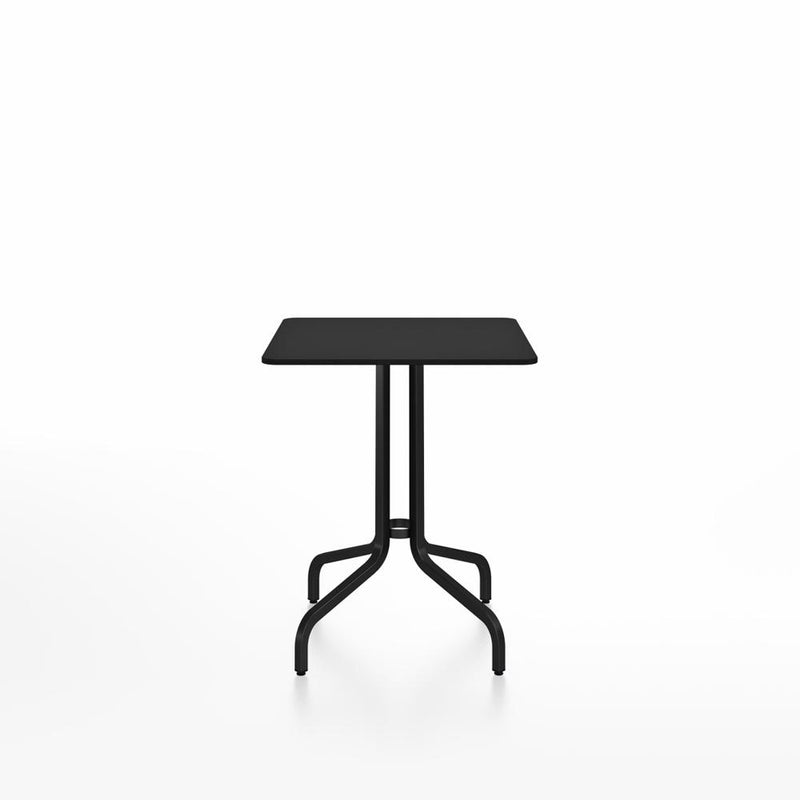 Emeco 1 Inch Cafe Table - Square Top Coffee table Emeco Table Top 24" Black Powder Coated Aluminum Black HPL