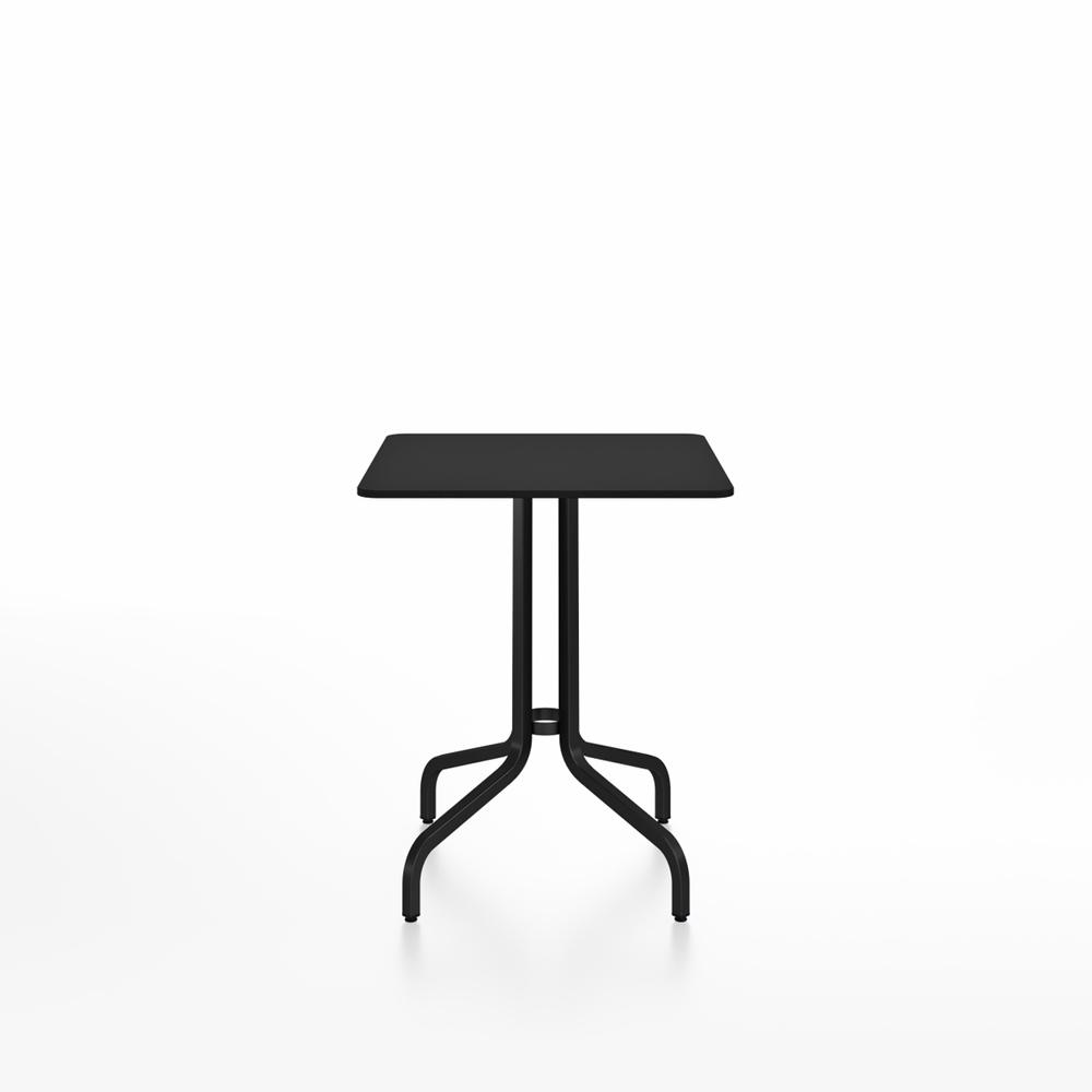 Emeco 1 Inch Cafe Table - Square Top Coffee table Emeco Table Top 24" Black Powder Coated Aluminum Black HPL