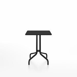 Emeco 1 Inch Cafe Table - Square Top Coffee table Emeco Table Top 24" Black Powder Coated Aluminum Black HPL