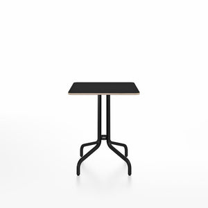 Emeco 1 Inch Cafe Table - Square Top Coffee table Emeco Table Top 24" Black Powder Coated Aluminum Black Laminate Plywood