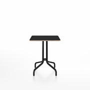 Emeco 1 Inch Cafe Table - Square Top Coffee table Emeco Table Top 24" Brushed Aluminum Black Laminate Plywood