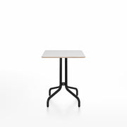 Emeco 1 Inch Cafe Table - Square Top Coffee table Emeco Table Top 24" Black Powder Coated Aluminum White Laminate Plywood