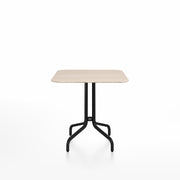 Emeco 1 Inch Cafe Table - Square Top Coffee table Emeco Table Top 30" Black Powder Coated Aluminum Ash Wood