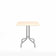 Emeco 1 Inch Cafe Table - Square Top Coffee table Emeco Table Top 30" Brushed Aluminum Accoya Wood