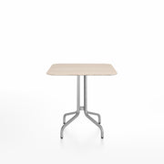 Emeco 1 Inch Cafe Table - Square Top Coffee table Emeco Table Top 30" Brushed Aluminum Ash Wood