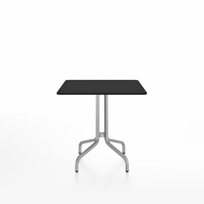 Emeco 1 Inch Cafe Table - Square Top Coffee table Emeco Table Top 30" Brushed Aluminum Black HPL