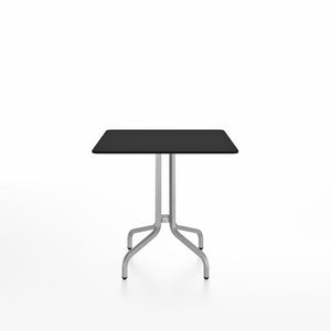 Emeco 1 Inch Cafe Table - Square Top Coffee table Emeco Table Top 30" Brushed Aluminum Black HPL