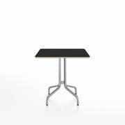Emeco 1 Inch Cafe Table - Square Top Coffee table Emeco Table Top 30" Brushed Aluminum Black Laminate Plywood