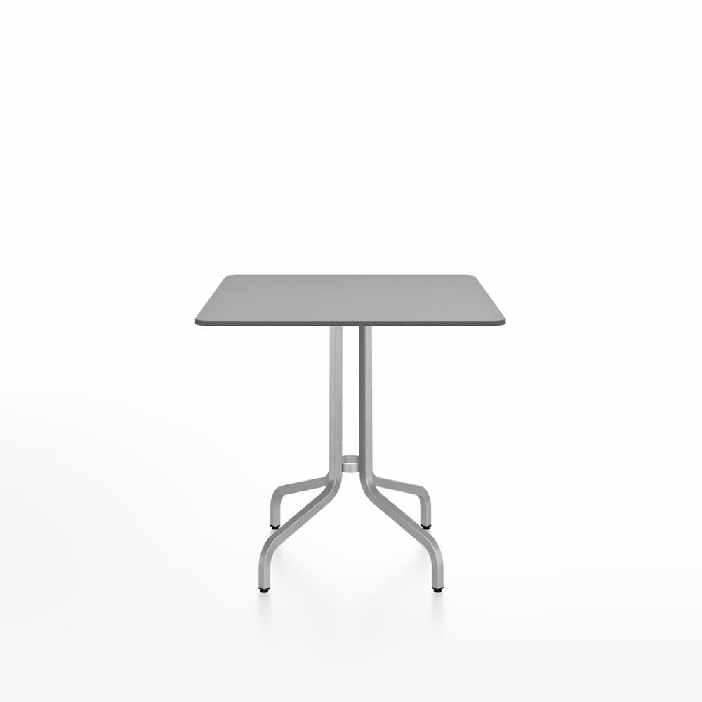 Emeco 1 Inch Cafe Table - Square Top Coffee table Emeco Table Top 30" Brushed Aluminum Gray HPL