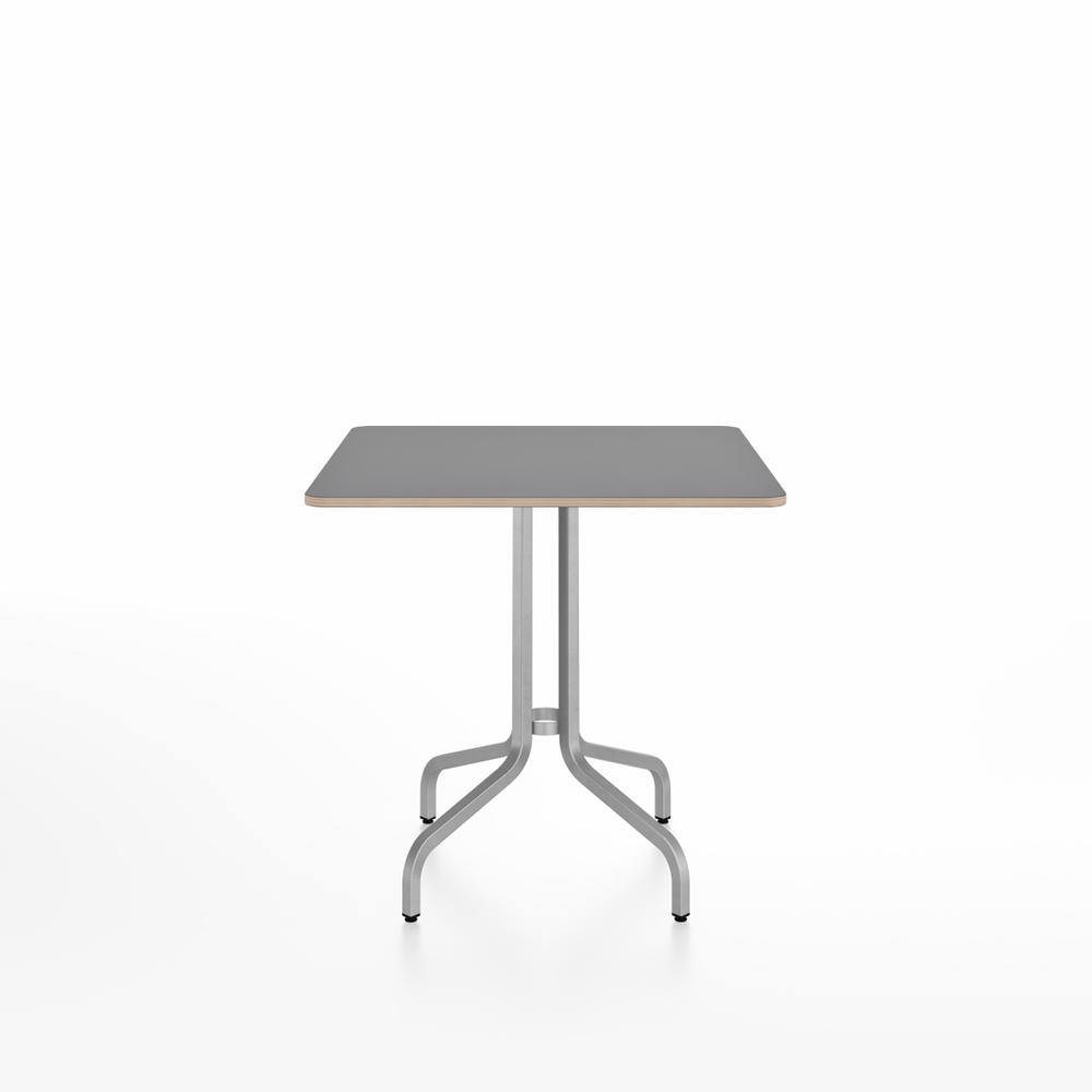 Emeco 1 Inch Cafe Table - Square Top Coffee table Emeco Table Top 30" Brushed Aluminum Gray Laminate Plywood