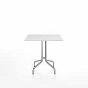 Emeco 1 Inch Cafe Table - Square Top Coffee table Emeco Table Top 30" Brushed Aluminum White HPL