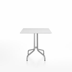 Emeco 1 Inch Cafe Table - Square Top Coffee table Emeco Table Top 30" Brushed Aluminum White HPL