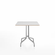 Emeco 1 Inch Cafe Table - Square Top Coffee table Emeco Table Top 30" Brushed Aluminum White Laminate Plywood