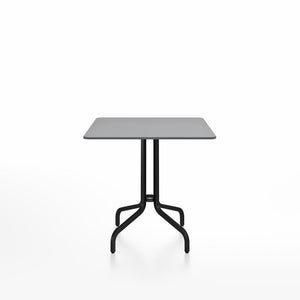 Emeco 1 Inch Cafe Table - Square Top Coffee table Emeco Table Top 30" Black Powder Coated Aluminum Gray Laminate Plywood
