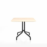 Emeco 1 Inch Cafe Table - Square Top Coffee table Emeco Table Top 36" Black Powder Coated Aluminum Accoya Wood