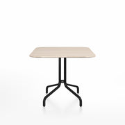 Emeco 1 Inch Cafe Table - Square Top Coffee table Emeco Table Top 36" Black Powder Coated Aluminum Ash Wood