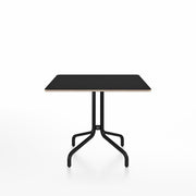 Emeco 1 Inch Cafe Table - Square Top Coffee table Emeco Table Top 36" Black Powder Coated Aluminum Black Laminate Plywood