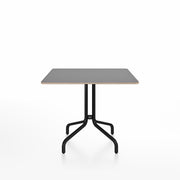 Emeco 1 Inch Cafe Table - Square Top Coffee table Emeco Table Top 36" Black Powder Coated Aluminum Gray Laminate Plywood