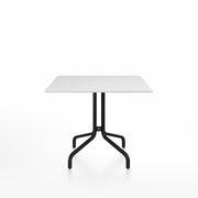 Emeco 1 Inch Cafe Table - Square Top Coffee table Emeco Table Top 36" Black Powder Coated Aluminum White HPL