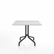 Emeco 1 Inch Cafe Table - Square Top Coffee table Emeco Table Top 36" Black Powder Coated Aluminum White Laminate Plywood