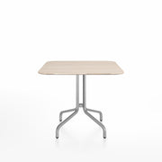 Emeco 1 Inch Cafe Table - Square Top Coffee table Emeco Table Top 36" Brushed Aluminum Ash Wood