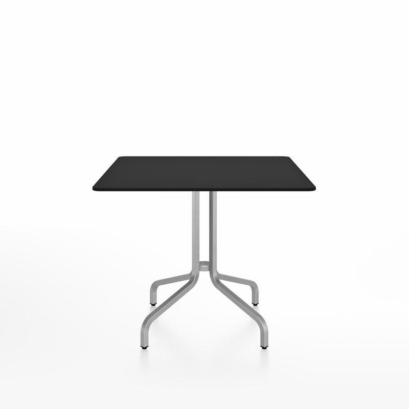 Emeco 1 Inch Cafe Table - Square Top Coffee table Emeco Table Top 36" Brushed Aluminum Black HPL