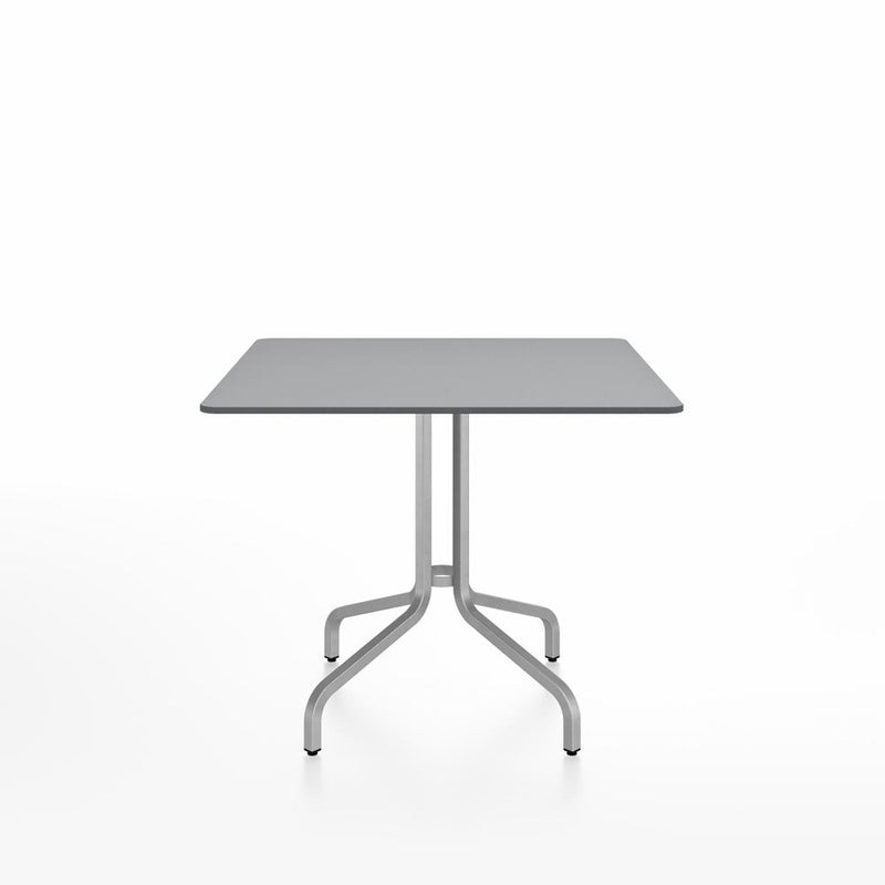 Emeco 1 Inch Cafe Table - Square Top Coffee table Emeco Table Top 36" Brushed Aluminum Gray HPL