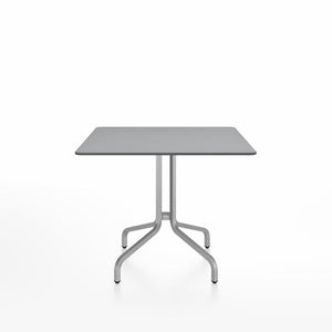 Emeco 1 Inch Cafe Table - Square Top Coffee table Emeco Table Top 36" Brushed Aluminum Gray HPL