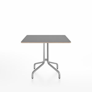 Emeco 1 Inch Cafe Table - Square Top Coffee table Emeco Table Top 36" Brushed Aluminum Gray Laminate Plywood
