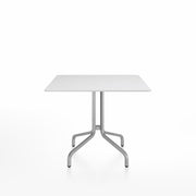Emeco 1 Inch Cafe Table - Square Top Coffee table Emeco Table Top 36" Brushed Aluminum White HPL