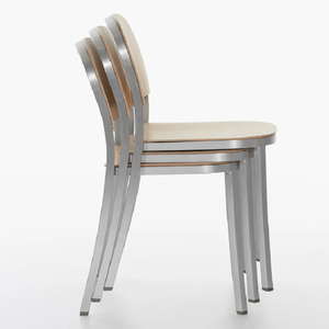 Emeco 1 Inch Stacking Chair - Wood Seat Chairs Emeco 
