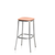 Emeco 1 Inch Upholstered Stool Stools Emeco Bar Height Hand Brushed Aluminum Maharam Mode Blush 021