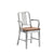 Emeco 1104 Navy Armchair With Wood Seat Side/Dining Emeco Hand-Brushed White Oak 