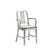 Emeco 1104 Navy Armchair With Wood Seat Side/Dining Emeco Hand-Brushed Ash 