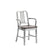 Emeco 1104 Navy Armchair With Wood Seat Side/Dining Emeco Hand-Brushed Walnut 