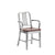 Emeco 1104 Navy Armchair With Wood Seat Side/Dining Emeco Hand-Brushed Cherry 