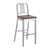 Emeco 1104 Navy Bar Stool With Wood Seat bar seating Emeco Hand-Brushed Walnut No Arms