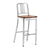 Emeco 1104 Navy Bar Stool With Wood Seat bar seating Emeco Hand-Polished White Oak No Arms